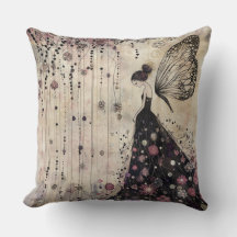 Gothic Butterfly Fairy In Black Garden