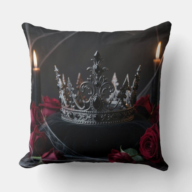 Almofada Gothic Dark Fantasy Crown Pillow (Frente)