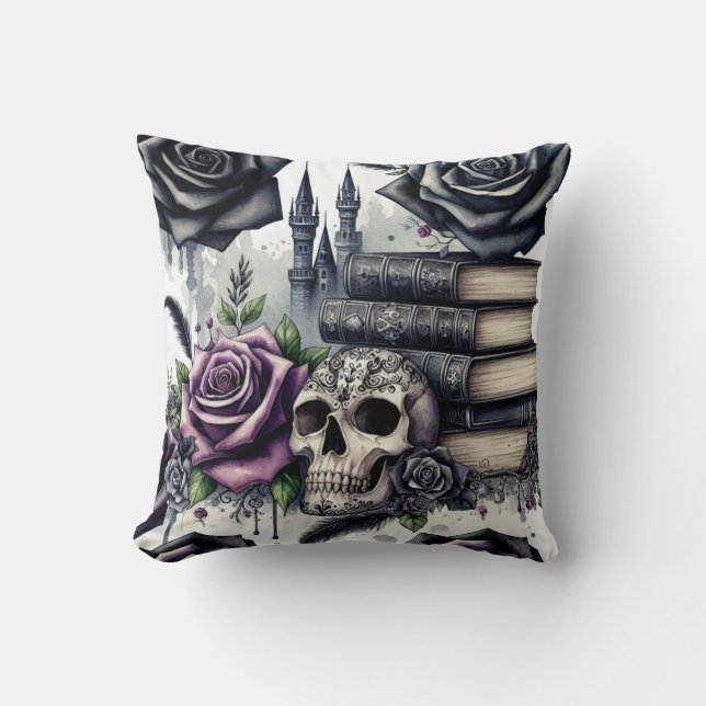 Almofada Gótica Fantasy Book Lover (Frente)