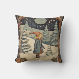 Almofada Gouache Vintage Retro Christmas