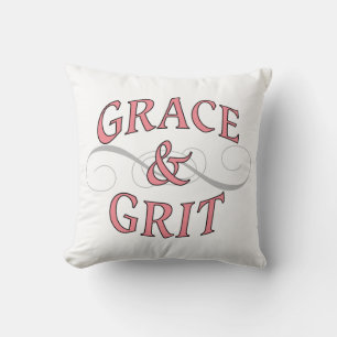 Almofada Grace & Grit em rosa e Cinza