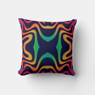 Almofada Gradient waves seamless pattern, psychedelic