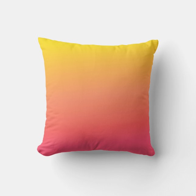 Almofada Gradiente Amarelo e Rosa (Frente)