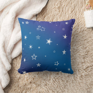 Almofada Gradiente azul e roxo, noite de estrela