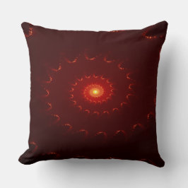 Almofada Gradiente de espiral vermelho fiery