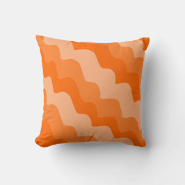 Almofada Gradiente de ondas laranja