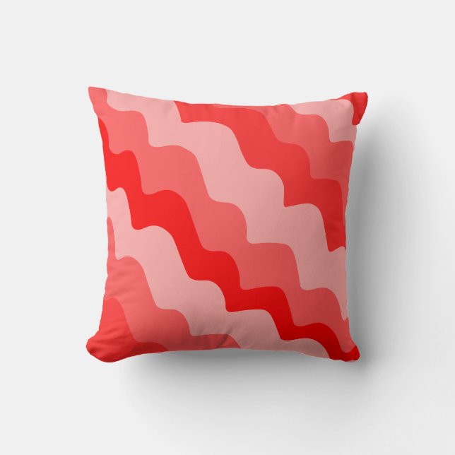 Almofada Gradiente de ondas onduladas do oceano Vermelho (Frente)