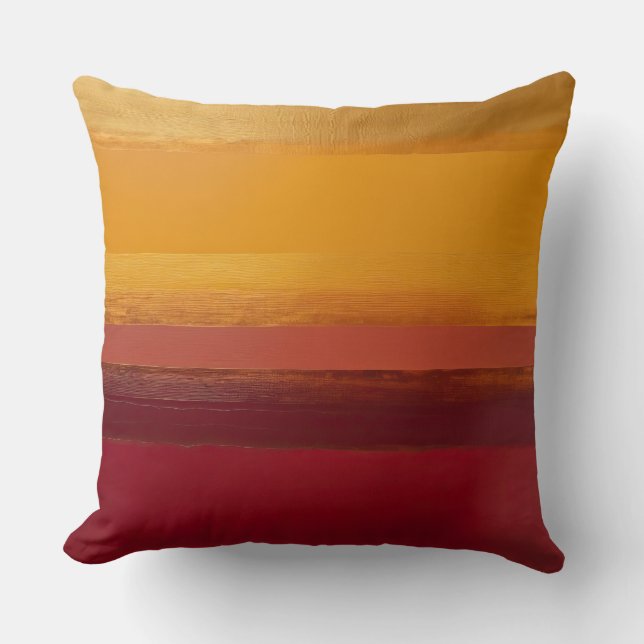 Almofada gradiente de ouro e de marsala (Frente)