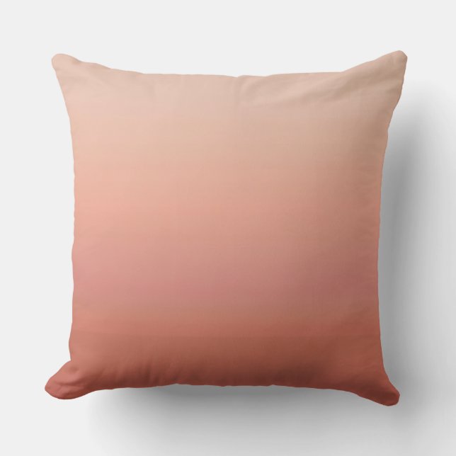 Almofada gradiente de pêssego a escuro (Frente)