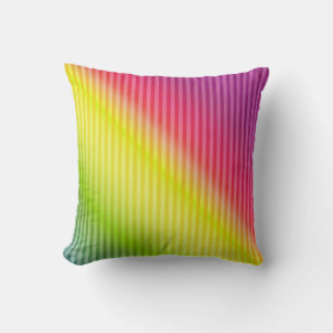 Almofada Gradiente fluorescente neon brilhante arco-íris om