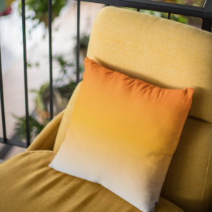 Almofada Gradiente Laranja Ombre Desvanecendo