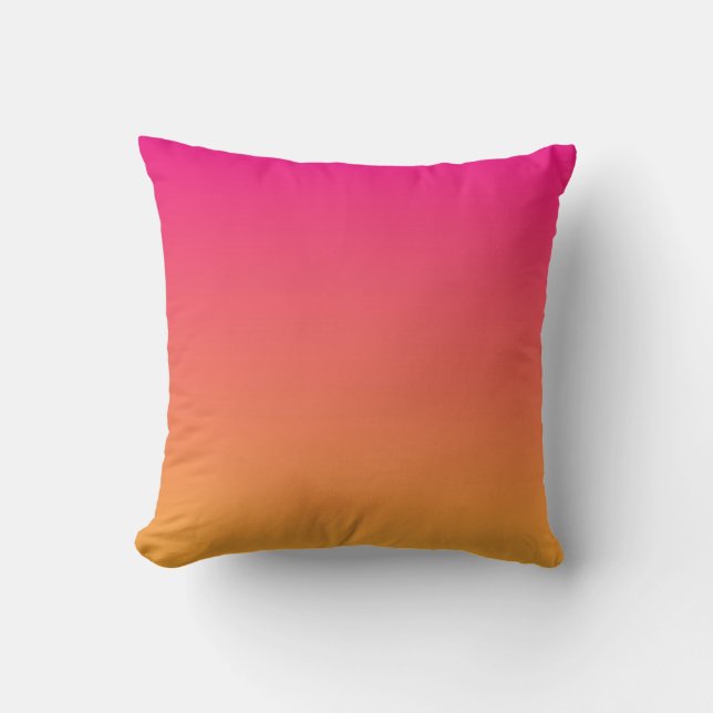Almofada Gradiente rosa e laranja (Frente)