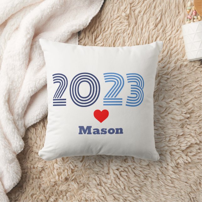 Almofada Graduação de nomes personalizados de ano important (Cobertor)