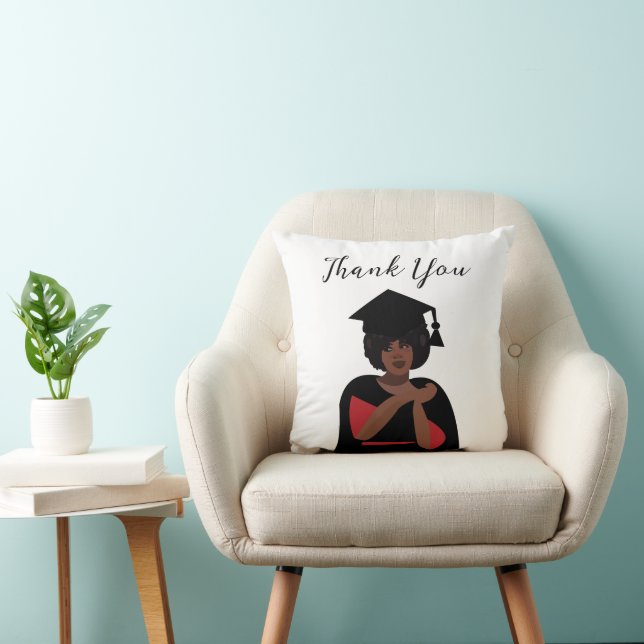 Almofada Graduação em preto e branco de mulheres sorrindo (Cadeira)