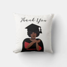 Almofada Graduação em preto e branco de mulheres sorrindo