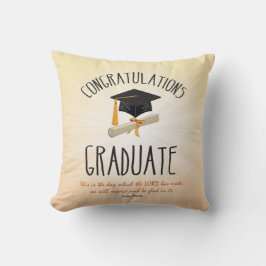 Almofada Graduação religiosa Dourada Starburst com Boné Neg