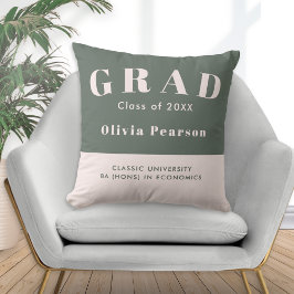 Almofada Graduation Class of 20XX Sage Green Blush Keepsake