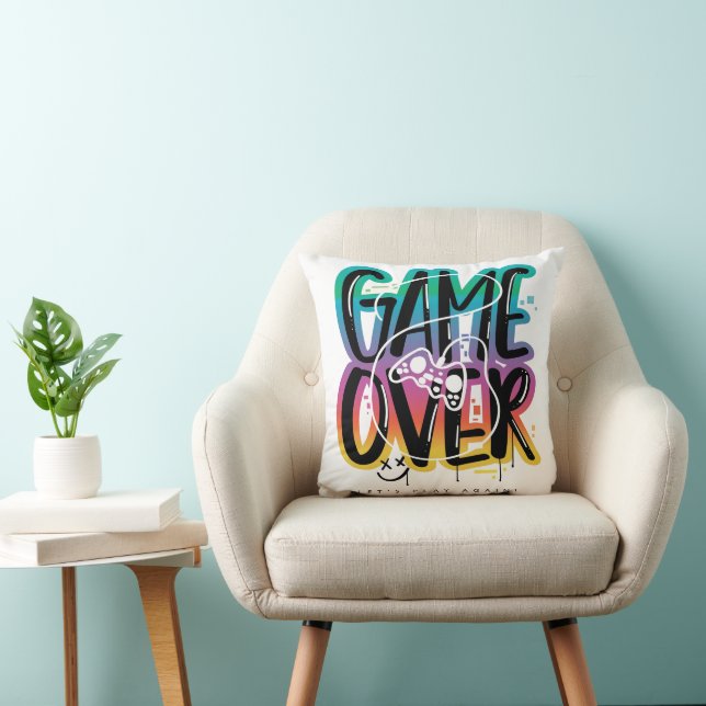 Almofada Graffiti de joystick de game over gamer (Cadeira)