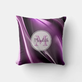 Almofada Gráfico 3D preto monograma