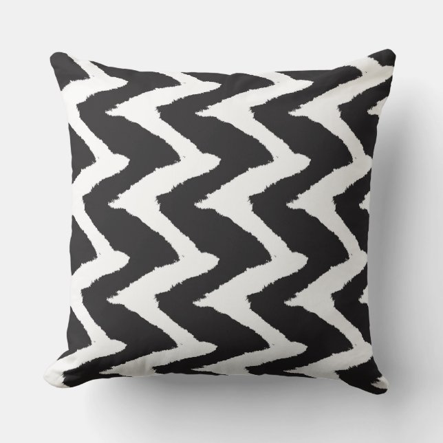 Almofada Gráfico branco preto (Frente)