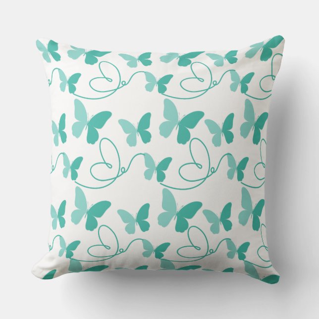 Almofada Gráfico de borboletas, (Frente)