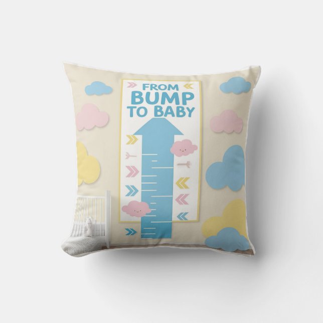 Almofada Gráfico de Trajetória de Crescimento do Bebê (Frente)