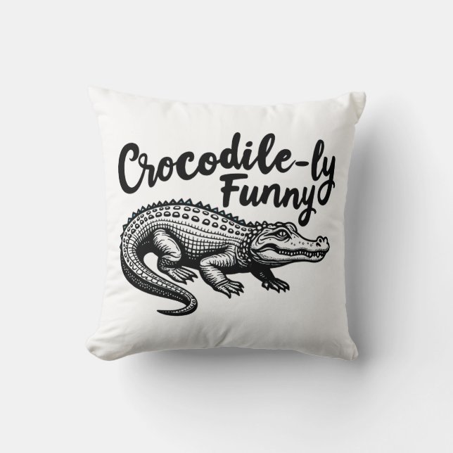 Almofada Gráfico exclusivo de T-Shirt Crocodilo (Frente)