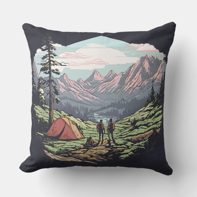 Almofada Gráfico externo exclusivo, retrô/vintagem (Frente)