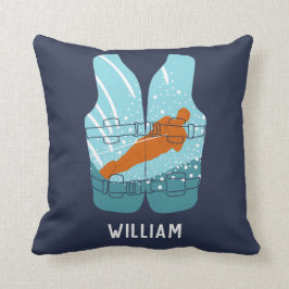 Almofada Gráfico Personalizado de Jaqueta de Vida do Esqui