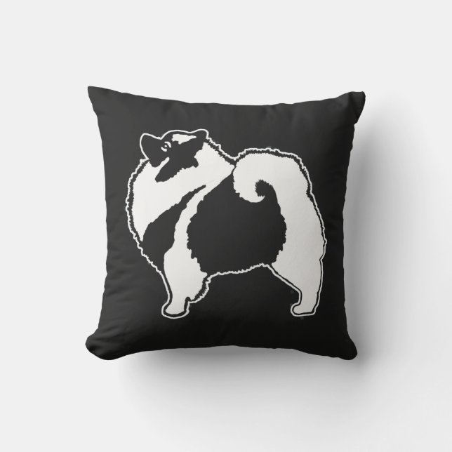 Almofada Gráficos Keeshond - Arte de Cachorro Original (Frente)