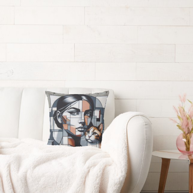Almofada Grafite Cat Lady (Sofá)