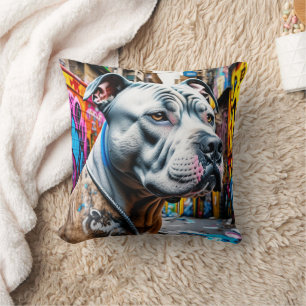 Almofada Grafite de Arte Urbano de Pitbull
