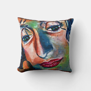 Almofada Grafite Face Art Travesseiro