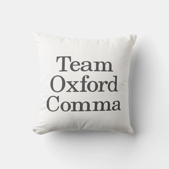 Almofada Gramática Engraçada Equipe de Cotação Humor Oxford (Frente)
