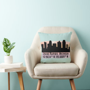 Almofada Grand Rapids MI City Skyline
