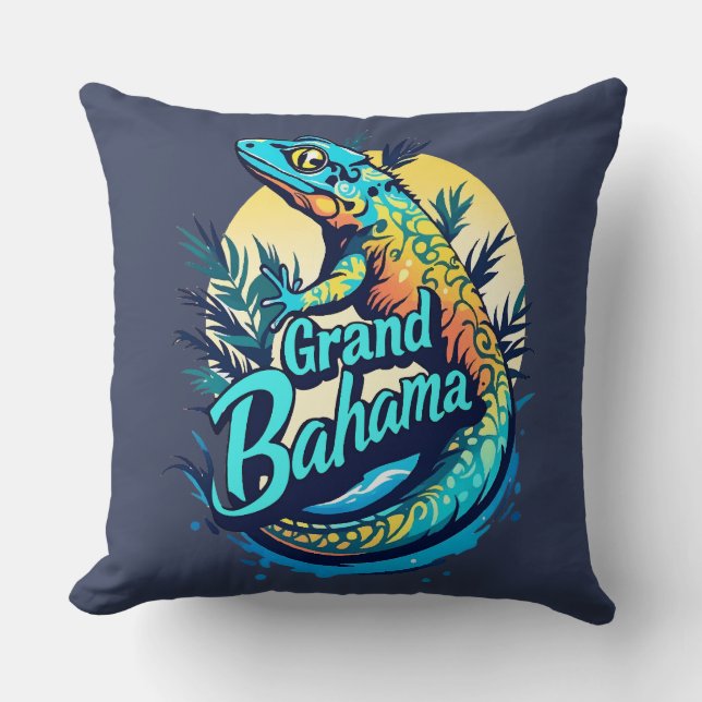 Almofada Grande Bahama Caribe Gecko (Frente)