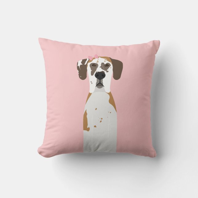 Almofada Grande Dane Fawn Dog (Frente)