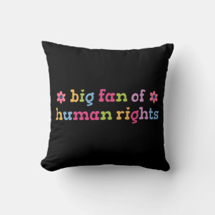Almofada Grande fã dos direitos humanos