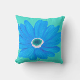 Almofada Grande Flor Azul Calmante