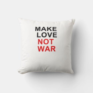 Almofada Grande Gráfico de Slogan Antiguerra