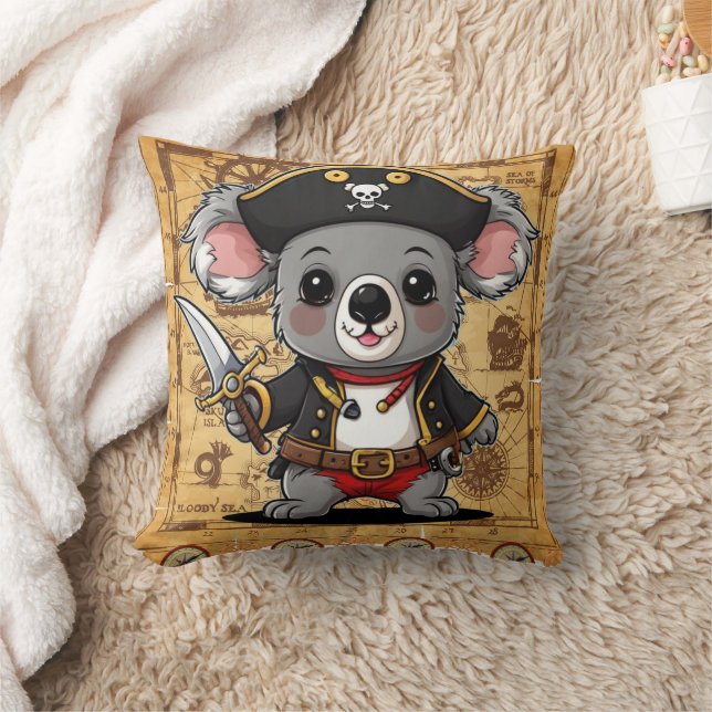 Almofada Grande Impressão de Pirata Koala (Cobertor)