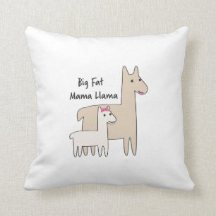 Almofada Grande Mamãe Llama Gorda