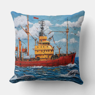 Almofada Grande navio e mar
