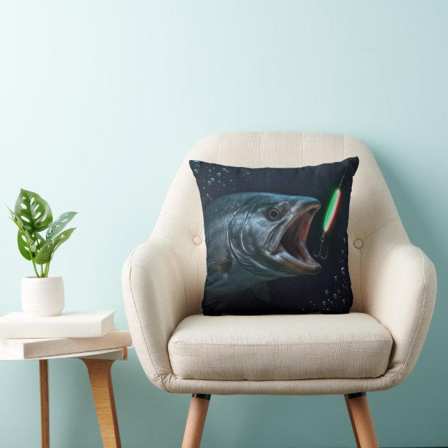 Almofada Grande Peixe com Isca Neon (Cadeira)