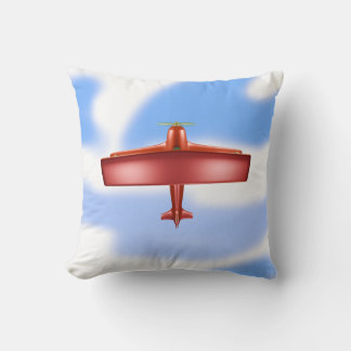 Almofada Grande Travesseiro decorativo de Avião Vermelho Vo