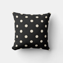 Grandes Bolinhas Antigo Branco e Preto