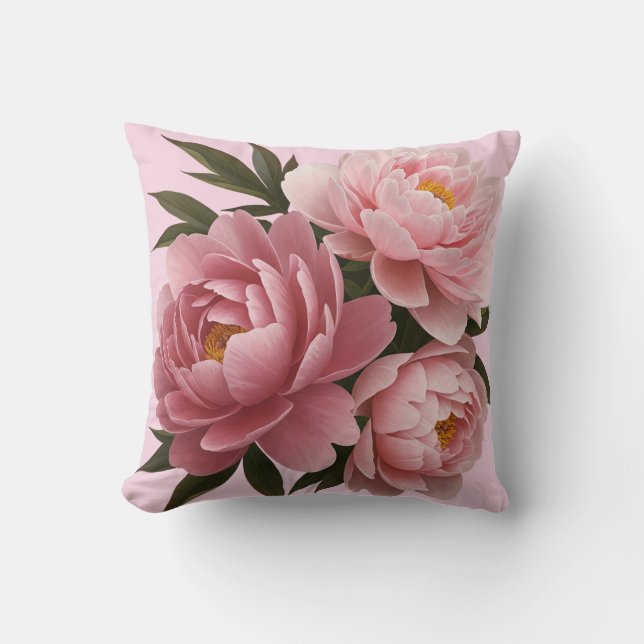 Almofada Grandes Travesseiros Rosa - Vintage Floral (Frente)