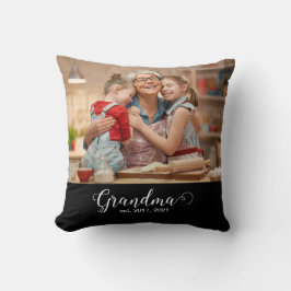 Almofada Grandma Established Script Gift Photo