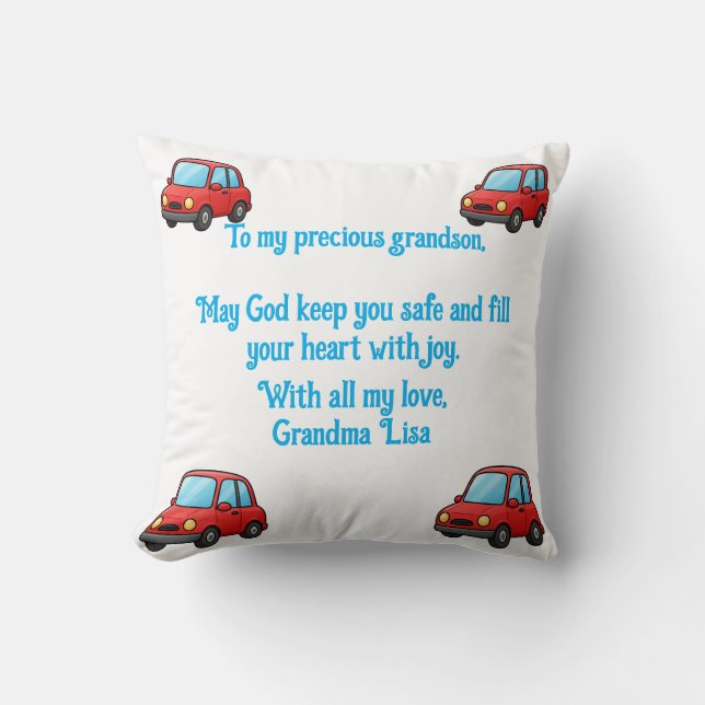 Almofada Grandson Prayer From Grandma Throw Pillow (Frente)