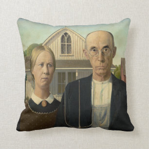 Almofada Grant DeVolson Wood American Gothic